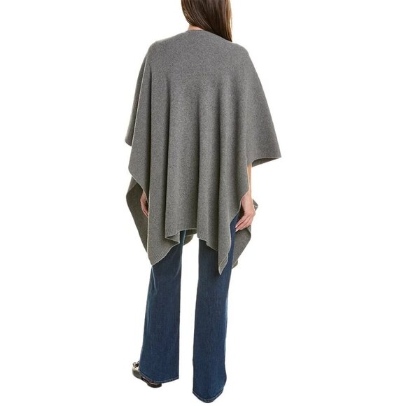 💕ST. JOHN💕 Wool-Blend Wrap ~ Dark Grey Melange One Size NWOT - Picture 3 of 11